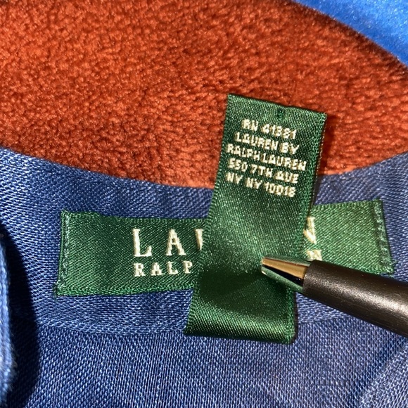 🌺 4/$25 Lauren Embroiled Tunic 100% Linen - Picture 7 of 11